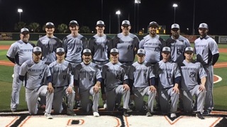 The 2018 Penn State Hazleton Nittany Lion baseball team after their opener in Myrtle Beach, SC